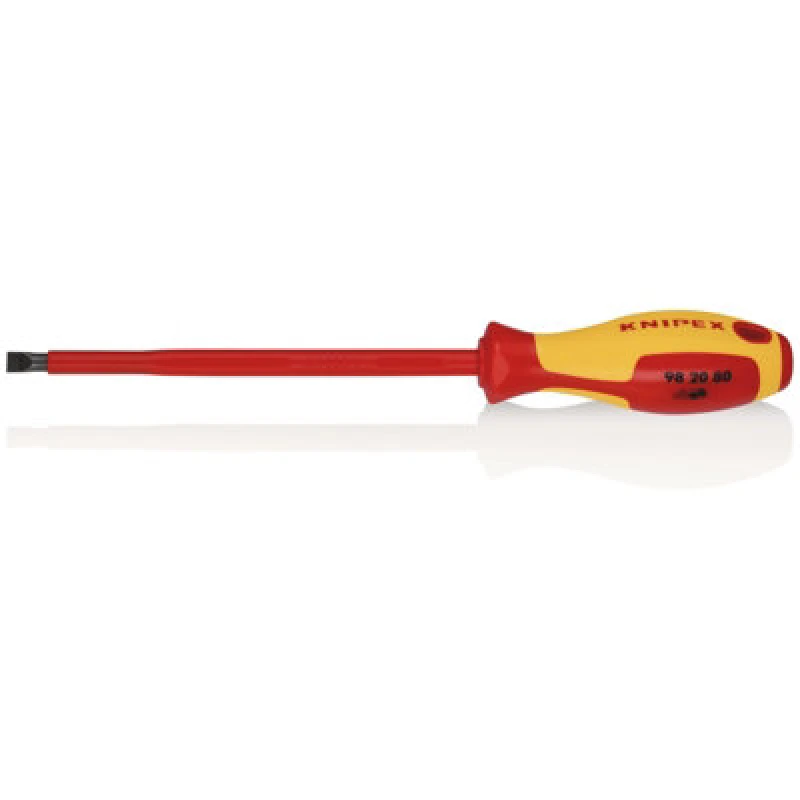 Image of Knipex 98 20 80 Vde Insulated Slotted Screwdriver, 8.0 X 175mm 18797