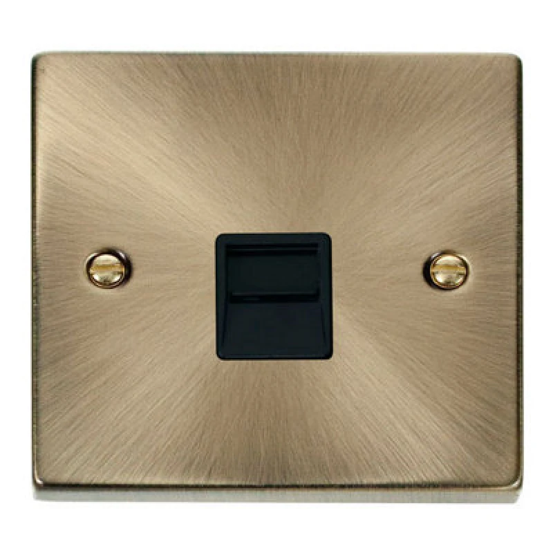Image of SE Home Antique Brass Secondary Telephone Single Socket Gold unisex