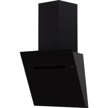 Image of Elica ASC-LED-60BLK 59cm Angled Chimney Cooker Hood - Black Glass - B Rated