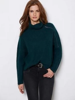 Image of Mint Velvet Mint Velvet Zip Detail Chunky Knit