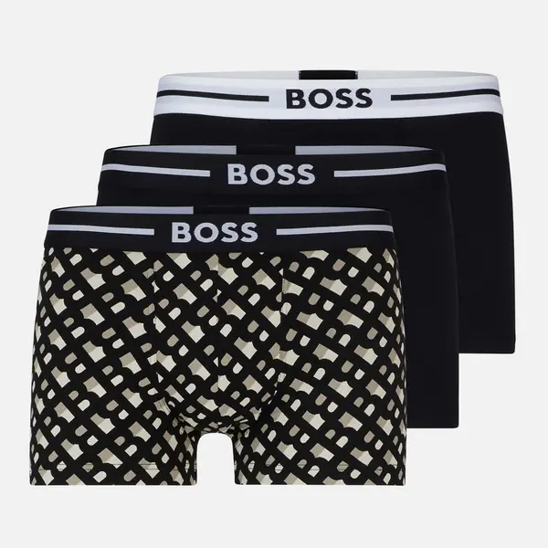 Image of BOSS Bodywear Cotton-Blend 3 Pack Boxer Trunks - M Multi Underwear and Nightwear male 50514951-970 M