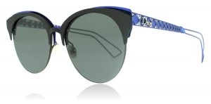 Image of Christian Dior Diorama Club Sunglasses Matte Black / Blue G5V2K 55mm
