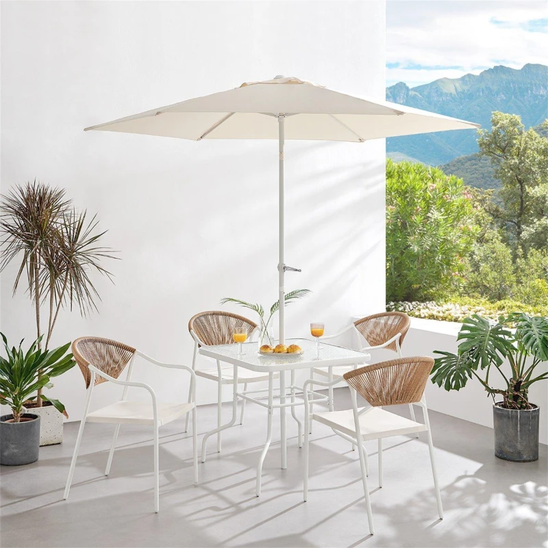 Image of Studio Miami 6 Piece Dining Set - White White One Size