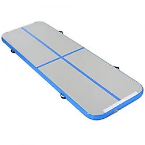 Image of HOMCOM PVC Inflatable Exercise Mat w/ Pump Blue