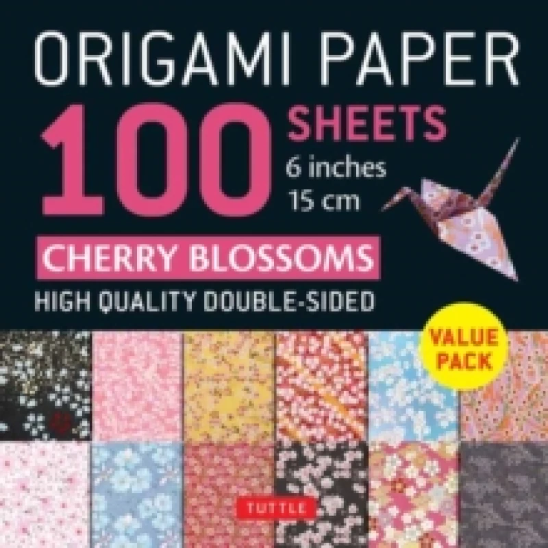 Image of Origami Paper 100 Sheets Cherry Blossoms 6 (15 cm). Notebook / blank book. By Tuttle Studio" Books