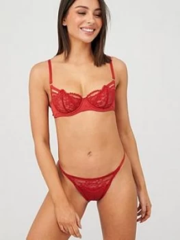 Image of Muse By Coco De Mer Scarlett Brazillian Knickers - Red, Tango Red Size M Women