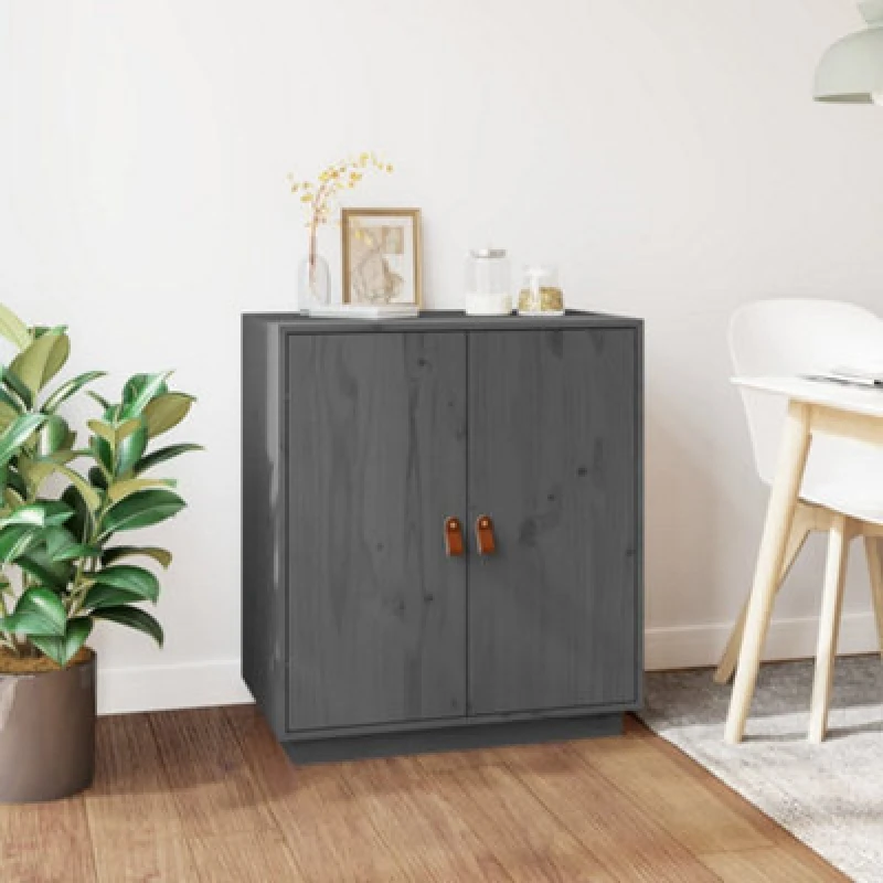 Image of Vidaxl Sideboard Grey 65,5X40X75cm Solid Wood Pine, Grey 820119