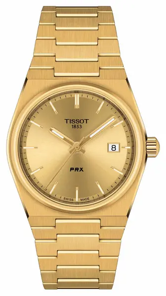 Image of Tissot T1372103302100 PRX 40 205 Quartz 35mm Gold PVD Plated Watch