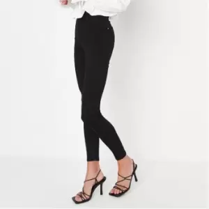 Image of Missguided Petite Recycled Vice Skinny Jeans - Black