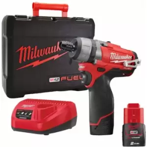 Image of Milwaukee M12 CD-202C M12 FUEL Sub Compact Driver with 2x 2.0Ah Batteries
