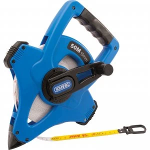 Image of Draper Fibreglass Surveyors Tape Measure Imperial & Metric 330ft / 100m 15mm