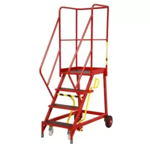 Image of GPC Industries Ltd Fort Heavy Duty Vantage Mobile Steps 4 Tread Phenolic Non-sli