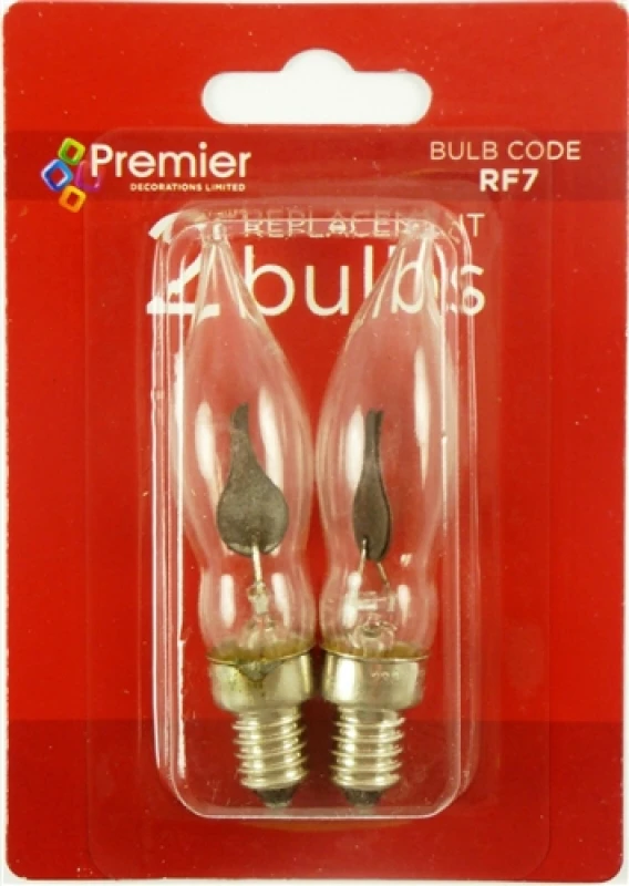 Image of Premier Decorations 1.5W E10 Replacement Flickering LED Bulbs, Twin Pack