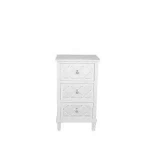 Image of Pacific Lifestyle Pine Wood 3 Drawer Unit, Ivory