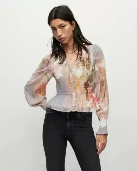 Image of AllSaints Maya Rosalia Top