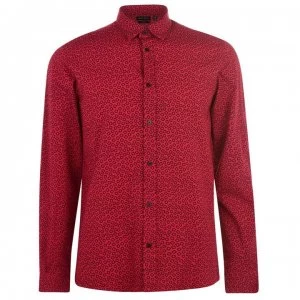 Image of Antony Morato Long Sleeve Printed Shirt - RED 5043