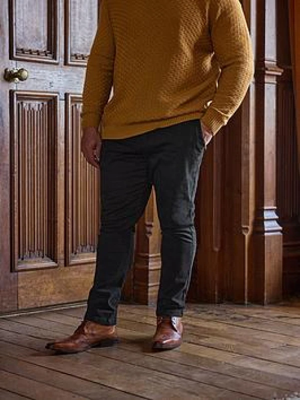 Image of BadRhino BadRhino Men Stretch Chinos in Black Size: 54R Black 54R Male 5059738087369