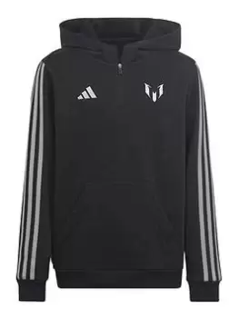 Image of Boys, adidas Messi Junior Hoodie - Black, Size 13-14 Years