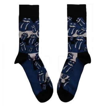Image of The Rolling Stones - Blue Tongues Unisex UK Size 7 - 11 Ankle Socks - Blue