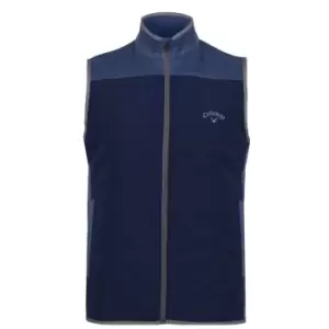 Image of Callaway SMU Quilted Golf Vest Mens - Blue