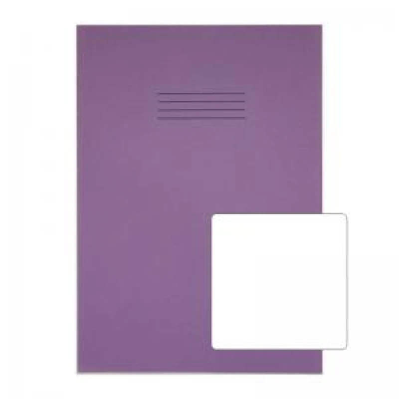 Image of RHINO 13 x 9 A4 Oversized Exercise Book 80 Pages 40 Leaf Purple Plain VTSRVDU0801244