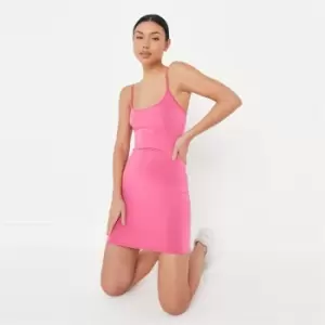 Image of Missguided Basic Slinky Basic Cami Mini Dress - Pink