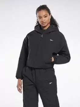 Image of Reebok Thermowarm+graphene Zip-up Jacket, Black, Size S, Women