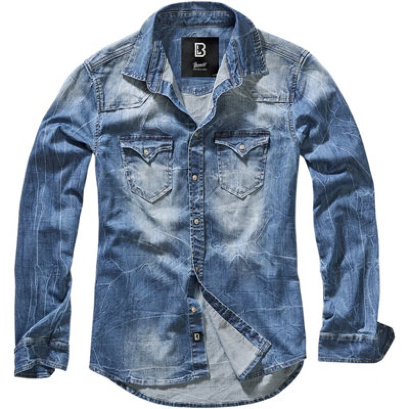 Image of Brandit Riley Denim Shirt Denim Blue Size Xxxxx Large