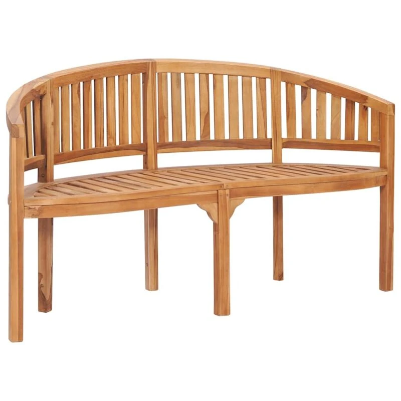 Image of VIDAXL Banana Bench 151cm Solid Teak Wood Vidaxl 8719883762449