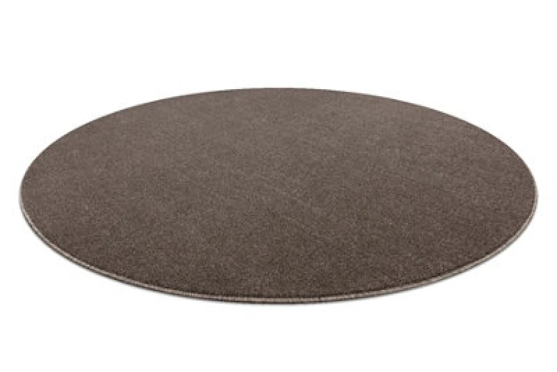 Image of RugsX Eton Plus Circle Carpet Mocca Melange Brown / Beige Circle 133 Cm