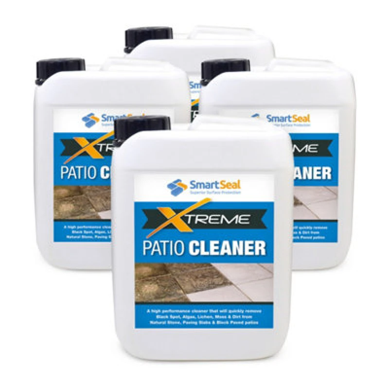 Image of Smartseal - Patio Cleaner Xtreme, Black Spot Patio Cleaner, Dirt And Algae Killer - Block Paving, Natural Stone Cleaner, 4X5L