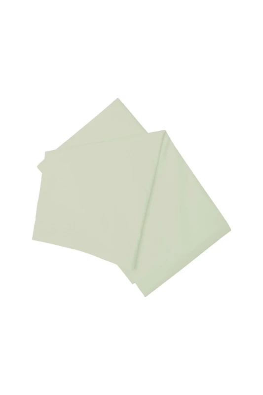 Image of Belledorm Easy Care 200 Thread Count Cotton Polyester Percale Flat Sheet in Pale Green Size: Double Pale Green Unisex Double