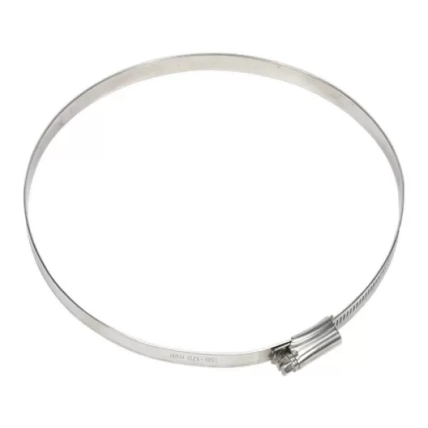Image of Genuine SEALEY SHCSS7 Hose Clip Stainless Steel Ø150-170mm Pack of 5