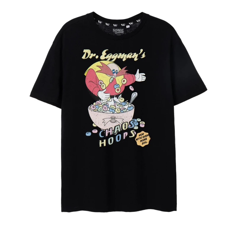 Image of Sonic the Hedgehog Sonic the Hedgehog Men Short Sleeved T-Shirt in Black Size: X-Large Black XL Male 5063203017393