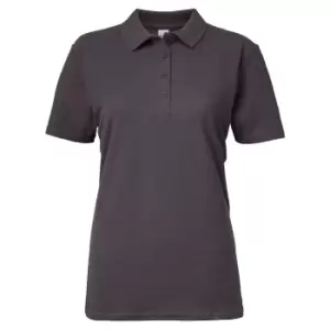 Image of Gildan Softstyle Womens/Ladies Short Sleeve Double Pique Polo Shirt (XL) (Charcoal)