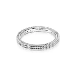 Image of Rings 925 Sterling Silver Double Rope Stacking Ring Sterling Silver