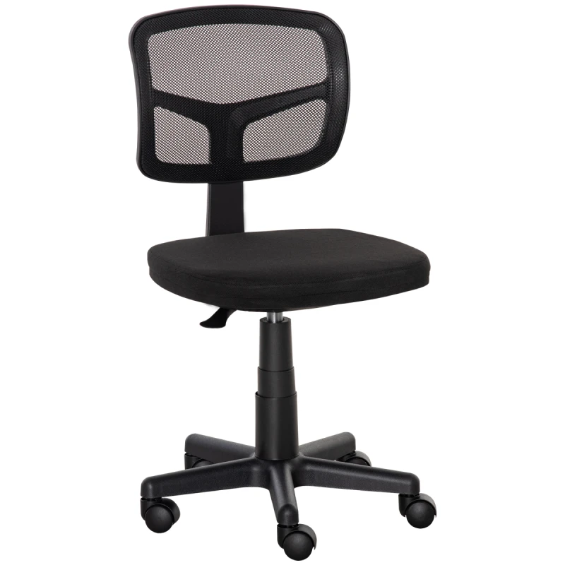 Image of VINSETTO VINSETTO Office Chair without Arms, Ergonomic Swivel Mesh Desk Chair in Black One Size Unisex 5063603042803