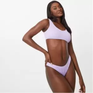 Image of Jack Wills Eco Crinkle V-Neck Bikini Top - Purple