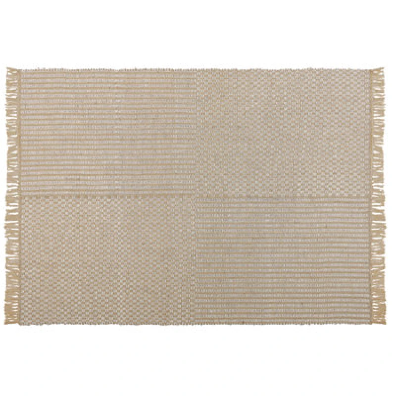 Image of Beliani Rug Adabag Beige 140 X 200 Cm Jute