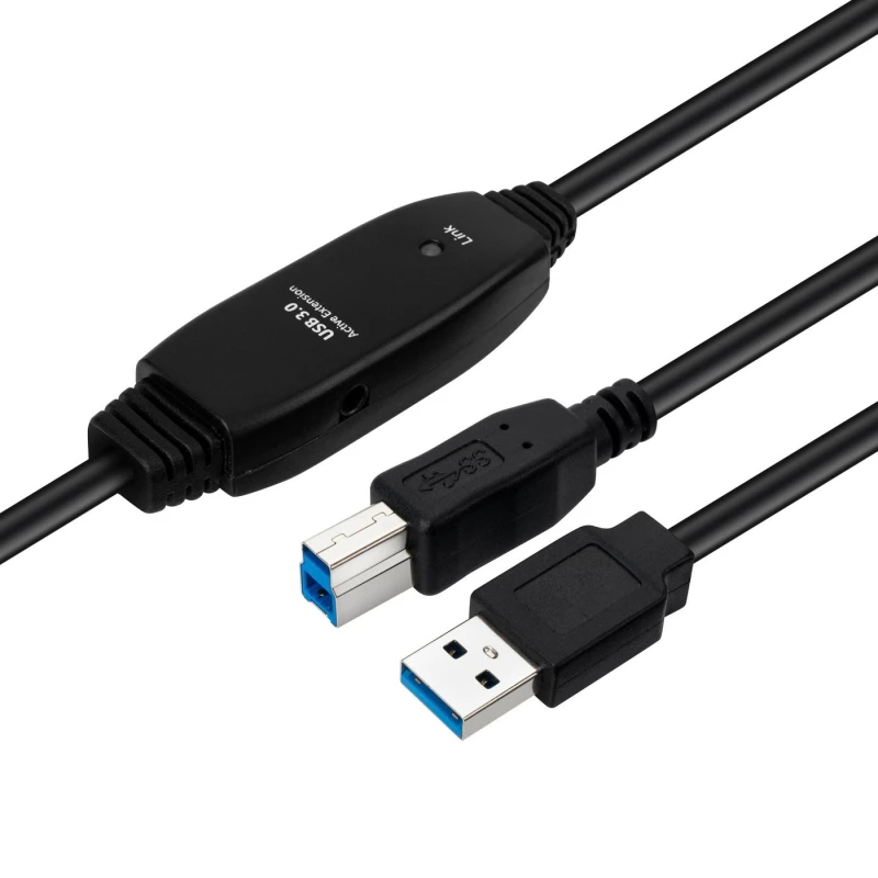 Image of Microconnect Active USB3.0 A-B 7m M-M. Black
