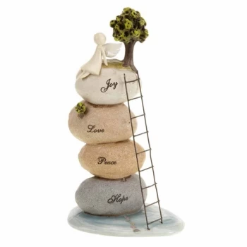 Image of Lrg Joy Love Peace Hope Angel Stones By Heaven Sends