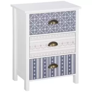 Image of Storage Cabinet Chest of Drawers 3 Drawer Dresser Handle Bedroom