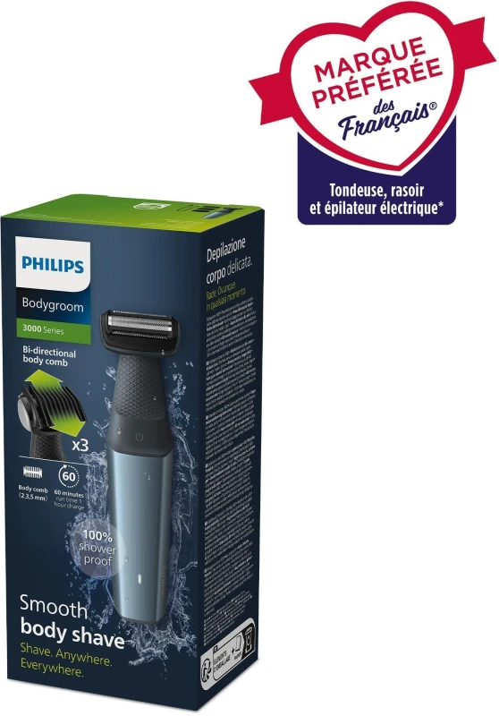 Image of Philips Series 3000 BG3027/05 waterproof body hair trimmer 1 pc