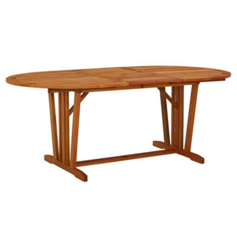 Image of vidaXL Garden Table 200x100x75cm Solid Wood Eucalyptus, Brown 316072