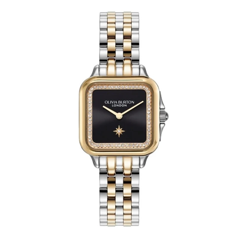 Image of Olivia Burton 24000124 Grosvenor (28mm) Black Square Dial / Watch
