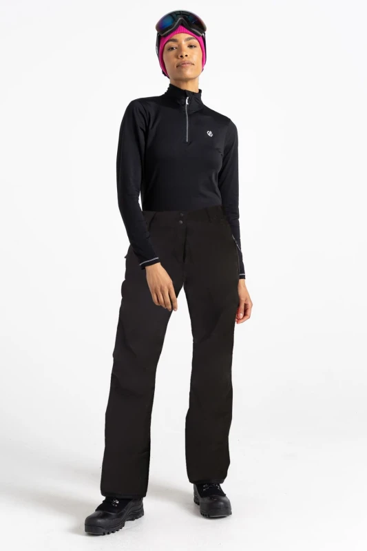 Image of Dare 2b Womens Ice Waterproof Ski Pants in Jet Black Size: 10 Jet Black Female 10