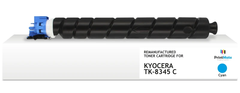 Image of PrintMate KYOCERA TK-8345C. remanufactured toner. Cyan 12000p