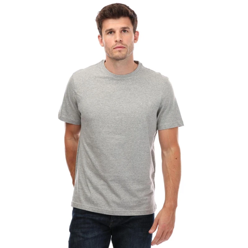 Image of Farah Eddie Organic Cotton T-Shirt - Grey Grey S