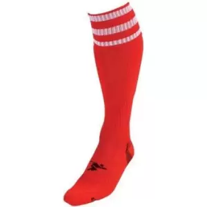 Image of Precision Childrens/Kids Pro Football Socks (12 UK Child-2 UK) (Red/White)