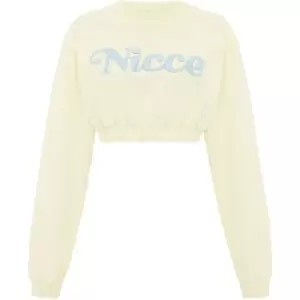 Image of Nicce Mera Cropped Sweater - Yellow